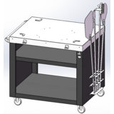 Coyote Outdoor CART For Pizza Oven Includes Tool Holder