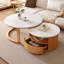 Table basse ronde gigogne avec tiroir
