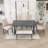 Tunnelhill 6-Piece Dining Set, Spacious Table with 4 Cushioned Chairs and Comfortable Bench-1562061927