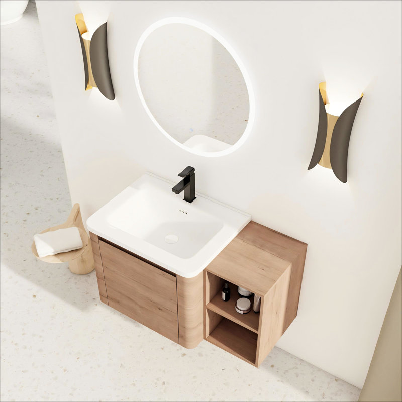 Ensemble de meuble-lavabo mural Ishiro Contemporary, 36"