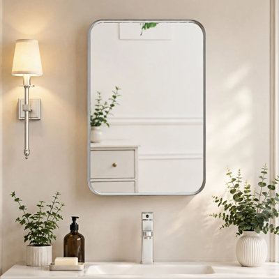 Ayyat 3-Shelf Bathroom Medicine Cabinet with LED Lighting