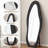 Full Length Mirror,63" X 24" Floor Mirror/ Wall Mirror, Flannel Wrapped Wooden Frame Floor Mirror,Irregular Wavy Mirror Standing/Halling Large Wall Mirror For Bedroom,Living Room, Dressing Room-1550031195