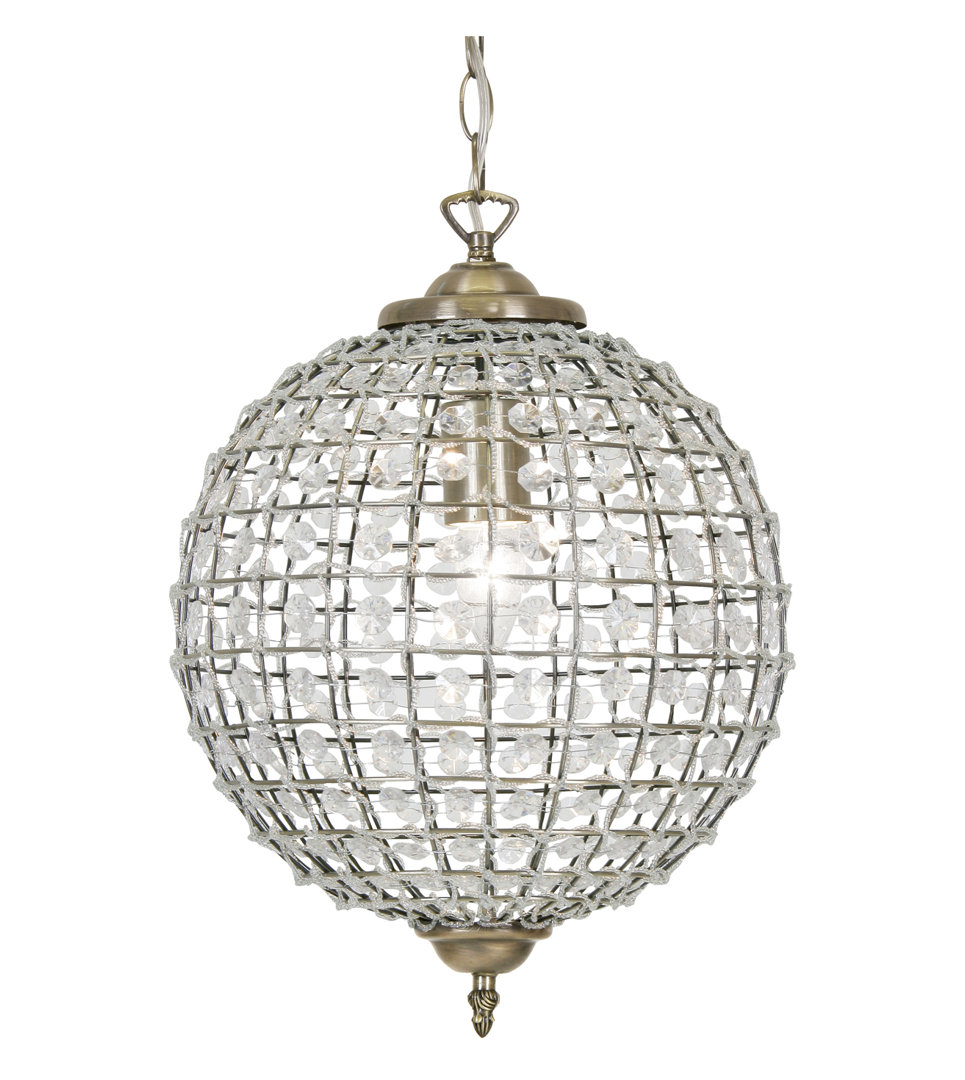 - Light Antique Brass Crystal Pendant