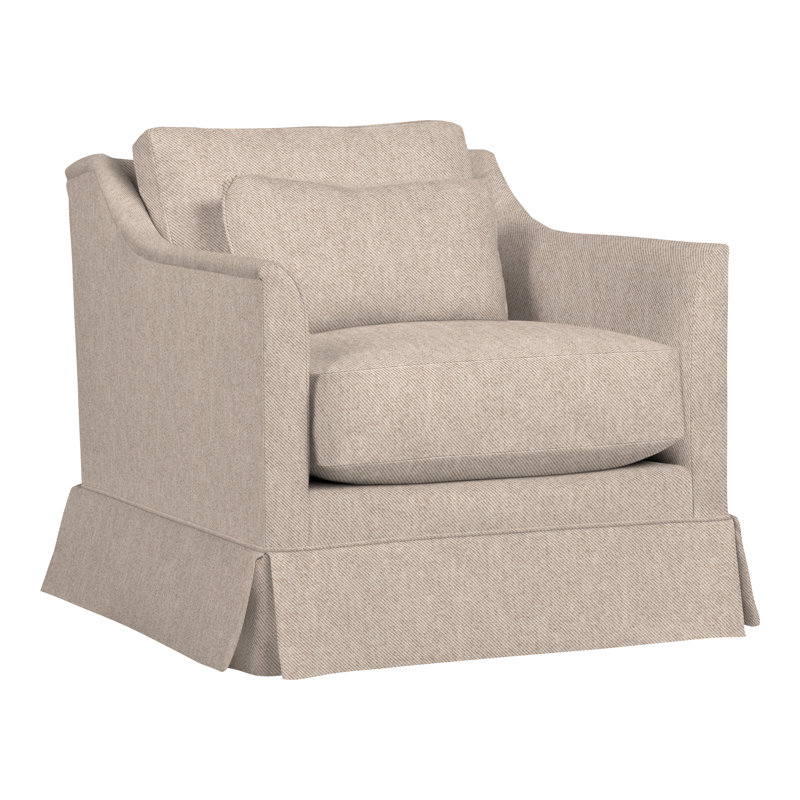 Chaise Newlin 33,5 po Newlin, Flanelle d'avoine Perigold Aspen