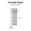 Porte-serviettes 3 porte-serviettes de bain avec base en marbre lesté SUS304 fini acier inoxydable brossé-92993288