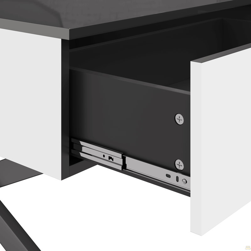 Table basse rectangulaire à miroir