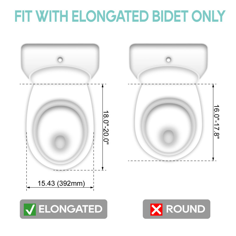 Siège de toilette allongé bidet