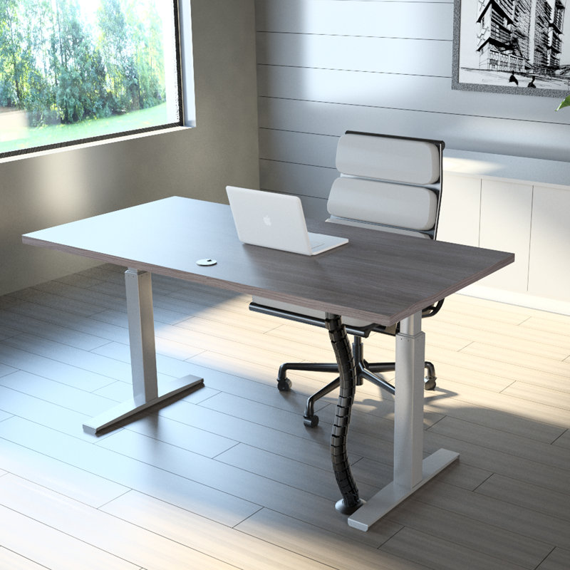 Bureau à hauteur réglable REVOH, H 50 po x l 60 po x P 30 po, Érable iconique