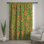 Rideaux orange à motif floral, voilages et voilages à motif floral - 1 panneau