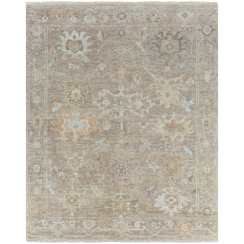 Wickvale Hand Knotted Area Rug, Rectangle 8' x 10'