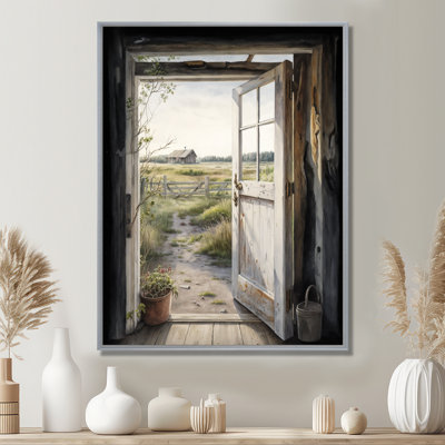 «View From A Cottage Country Door I - Farm Landscape», art mural