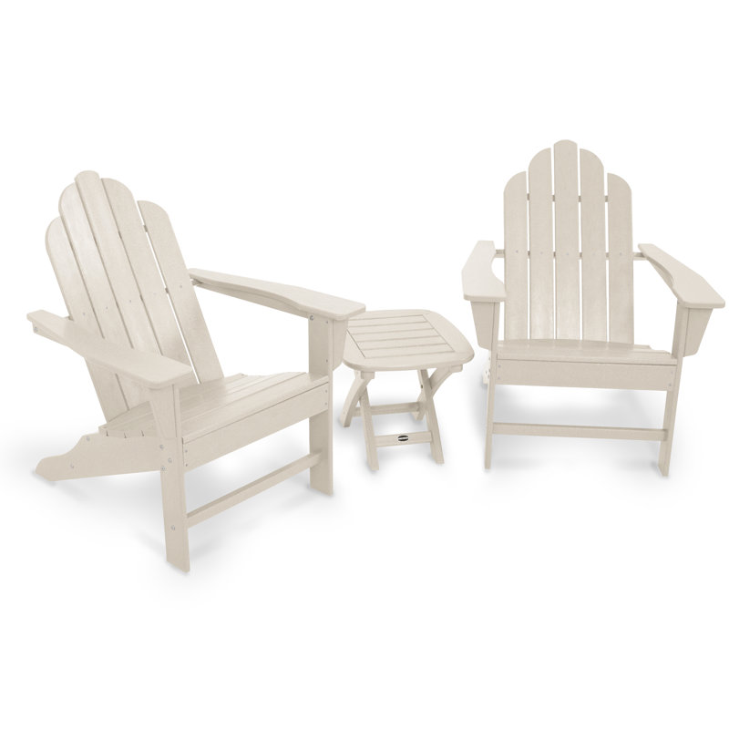 Ensemble 3 pièces POLYWOOD Long Island Adirondack, Sable