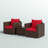 Alycen 2 - Person Patio Conversation Set with Cushions-726803153-726803152