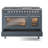 ILVE Professional Plus II 48 Dual Fuel Range, 8 Sealed Burners, Griddle (Blue Grey)-98196410-98196416