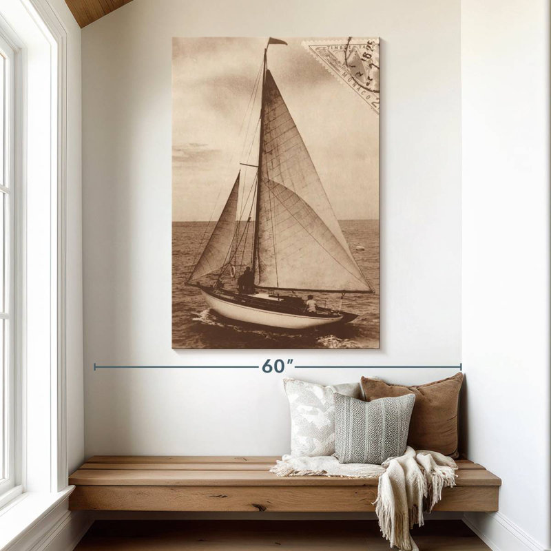 Aletra voile rétro II sépia, H 51 po x l 34 po