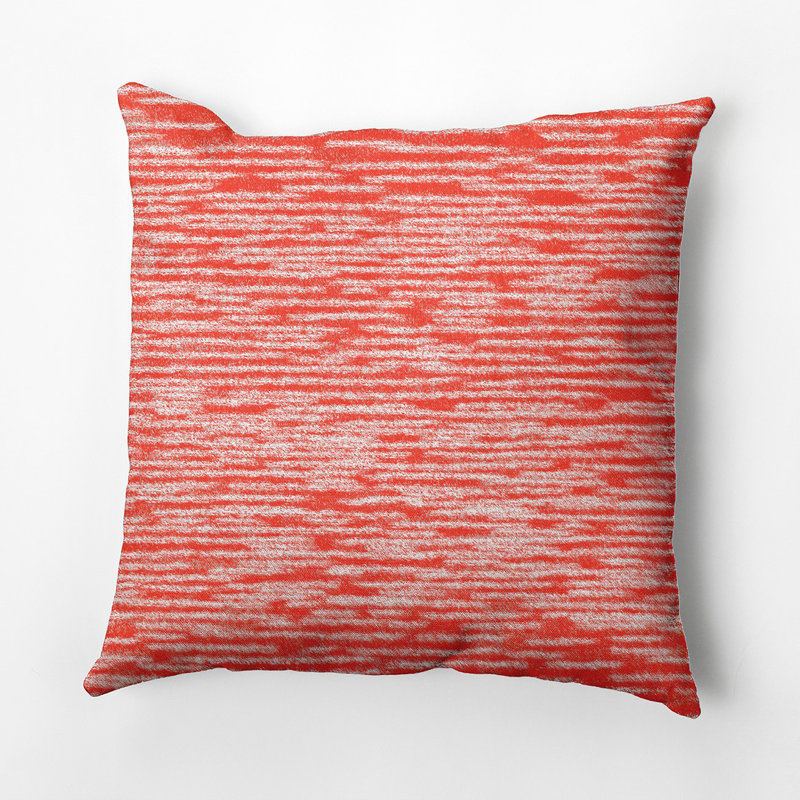 Housse et insert de coussin carré en tricot Marled, Orange, H 26 po x l 26 po, Non