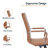 Sorrells Mid Back Leather Office Chair Adjustable Height Swivel Tilt Ergonomic Executive Conference Chair-701490594