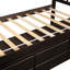 Lit plateforme simple avec rangement et lit en bois massif avec mobilier de chambre à 6 tiroirs-1510707556