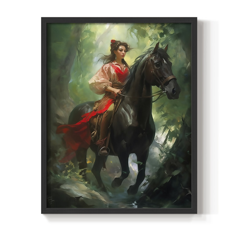 Reproduction encadrée WOMEN Series CDXCV - bois massif, H 21 po x l 17 po, Noir, noir, noir, noir