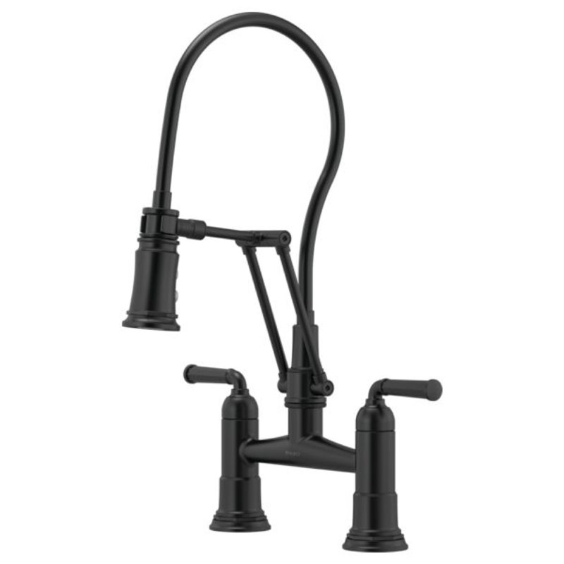 Rook® Articulating Bridge Faucet, Matte Black