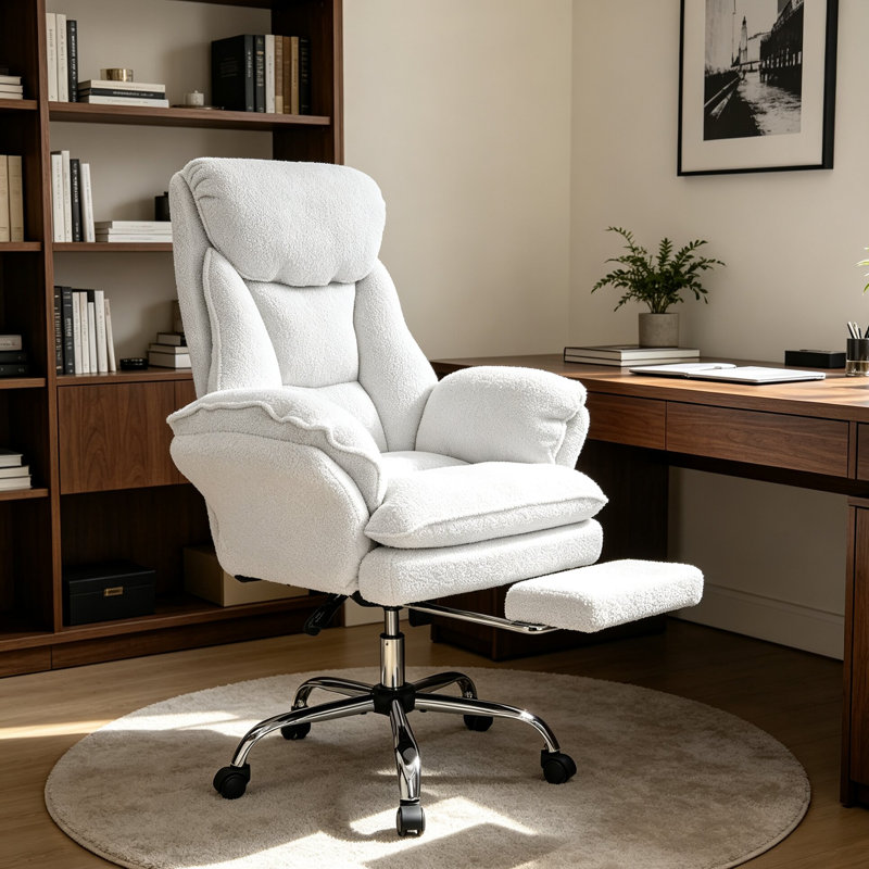 Living and Home Teddy Office Chair, White