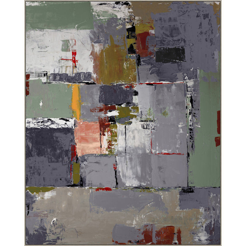 «Platt 2» par Christopher Kennedy, peinture sur toile à cadre flottant