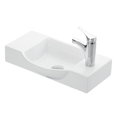 Minimal Ceramic 21.6'' L Bathroom Sink