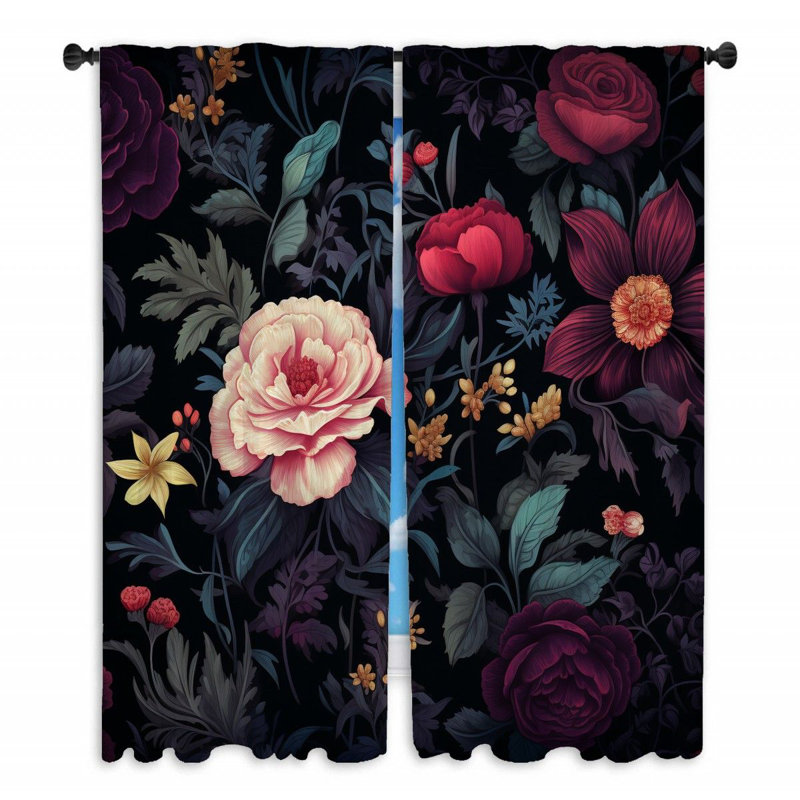 Paire de rideaux obscurcissant en polyester Jocques, L 40 po x H 63 po