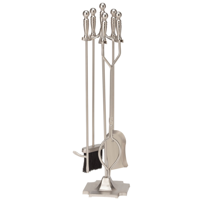 Eakins Pewter Fireplace Tool Set