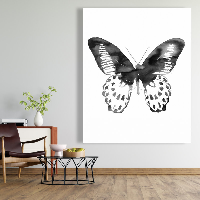 Black Butterfly - Insect Minimalist Canvas for Home Decor