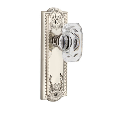 Grandeur Parthenon Plate Privacy with Baguette Crystal Door Knob