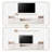 118''w White Media Console For 55/65/75 Inch Tv, Wooden Modern Entertainment Center Set Of 3 With Tv Stand And Sideboard Cabinet For Living Room And Bedroom-2088342109