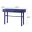 Bureau bleu avec coffre de rangement rectangulaire