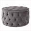 Repose-pieds avec repose-pieds | Siège d'appoint moderne | Velours | Gris ardoise-808065237
