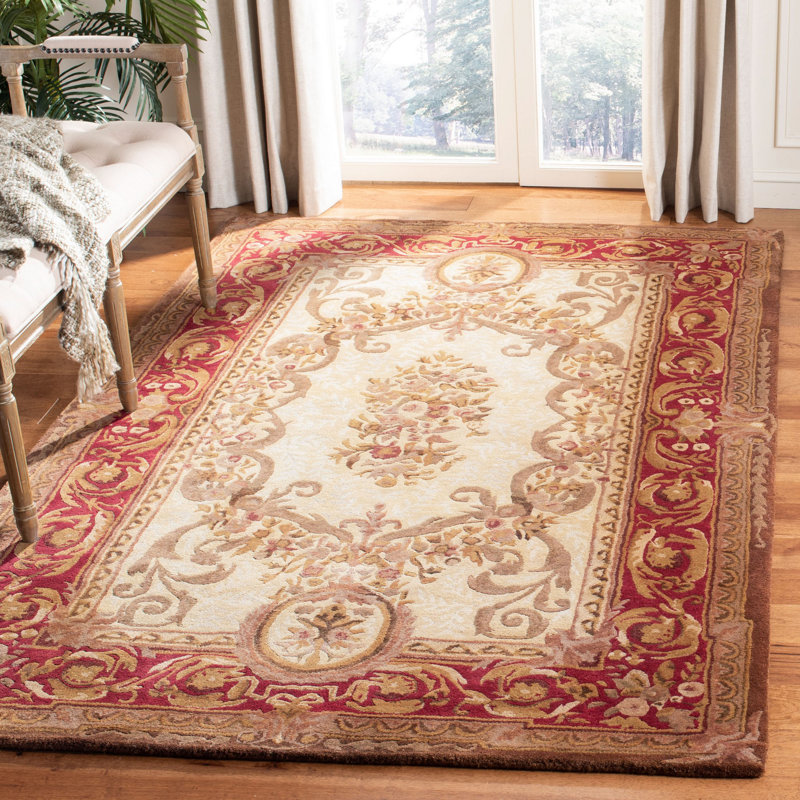 Tapis oriental en laine touffeté à la main Loren, Rectangle 4 pi x 6 pi