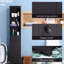 Armoire à linge marron avec 3 tablettes et un tiroir pour optimiser l'espace de la salle de bain