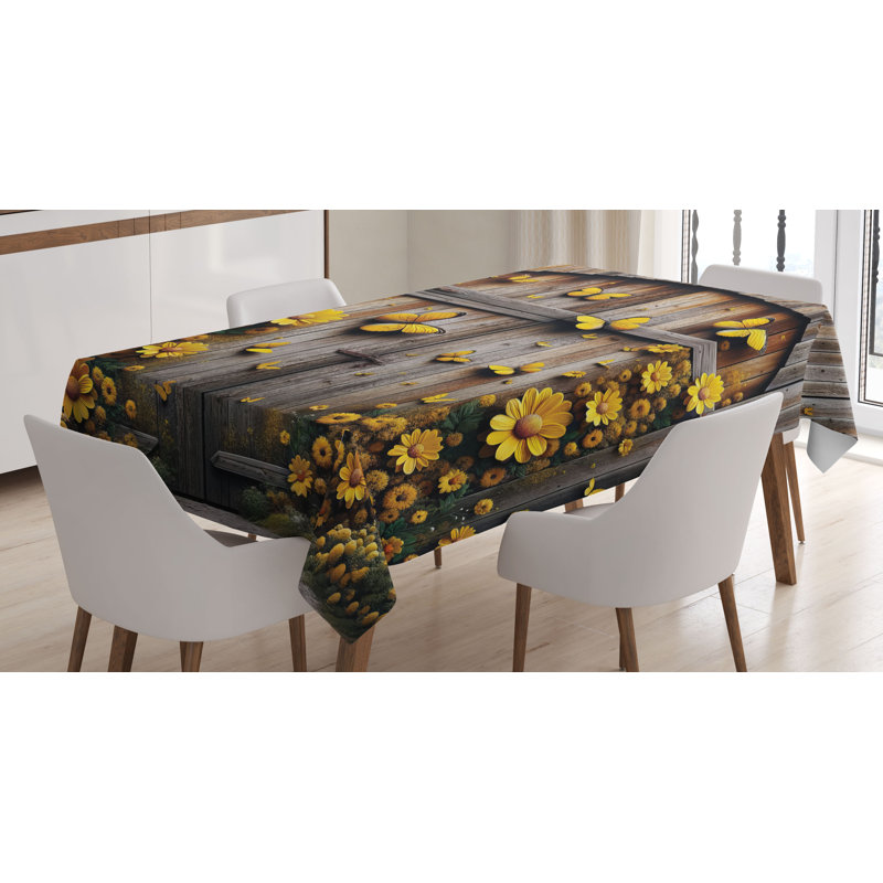 Rafelo Rectangle No Pattern Microfiber Tablecloth, 90" Rectangle