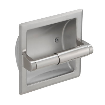 Porte-papier hygiénique mural encastré en acier inoxydable, accessoire de salle de bain