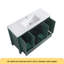 Ensemble de meuble-lavabo vert 48 po avec lavabo en céramique, armoire de rangement abondante, 4 portes à fermeture en douceur et 2 tiroirs-116561914