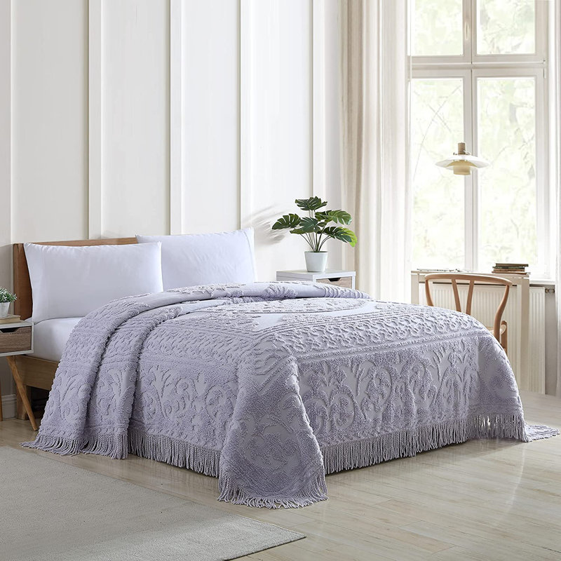 Bedspread, Queen Comforter + 2 Standard Shams, Lavender