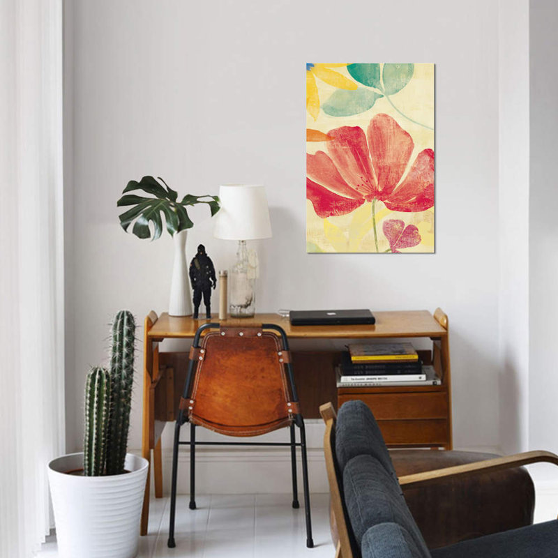 « field floral ii », impression sur toile, H 26 po x l 18 po x P 1,5 po, Toile tendue, Pas de tapis