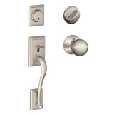 Addison Handleset with Single Cylinder Deadbolt and Orbit Door Knob and Rosette