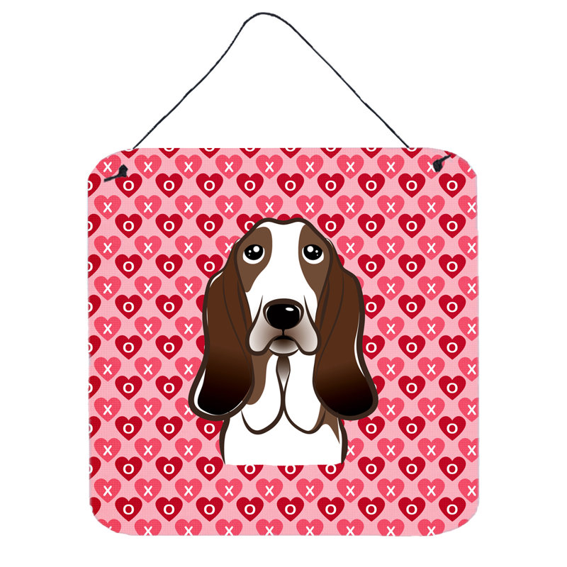 Décoration murale dame hound basset