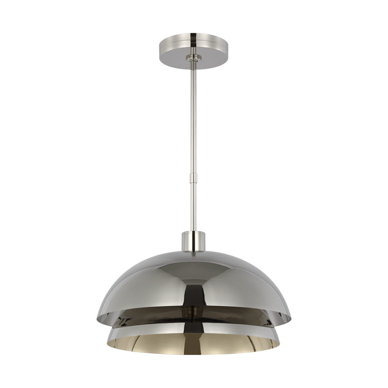Shanti 1 - Light LED Pendant, 20.5" W x 20.5" D x 12.2" H, Polished Nickel, Polished Nickel