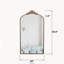 Miroir sur pied arqué orné vintage de 43 x 24 pouces, bronze antique