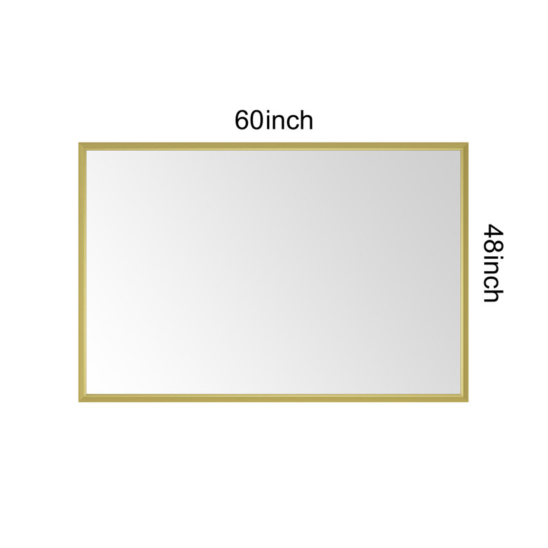 Miroir de salle de bain avec cadre en aluminium, miroir de salle de bain mural