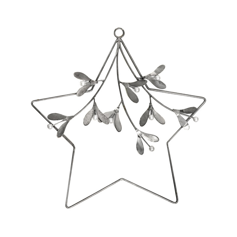 Star Mistletoe Wreath, Galvanised
