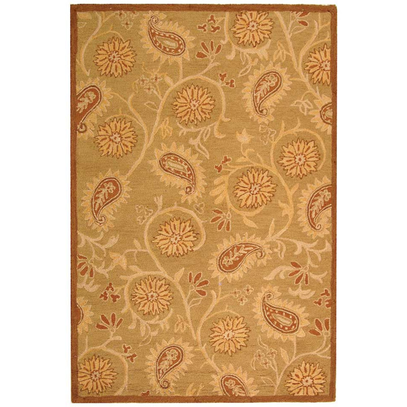 Berkley Hand Hooked Thick Wool Pile Rug, Rectangle 7'9" x 9'9"