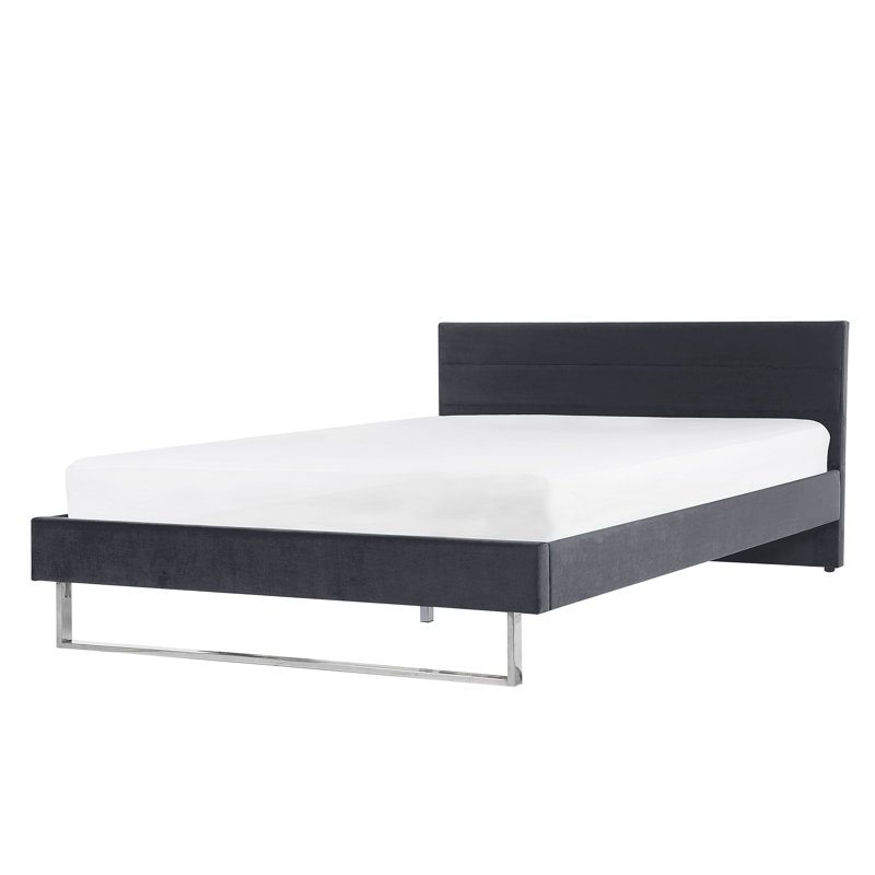 Bleckley Upholstered Bed, Grey, European Kingsize (160 x 200 cm)