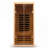 1-Person Hemlock Wood Sauna Room with Full Glass Door